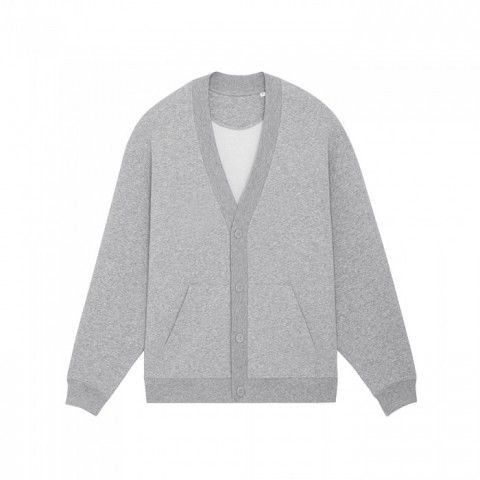 Heather Grey - Kardigan unisex oversize Fletcher