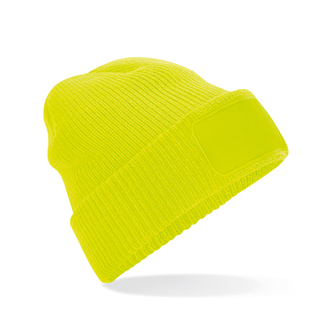 Fluorescent Yellow - Czapka zimowa Thinsulate™ z łatką