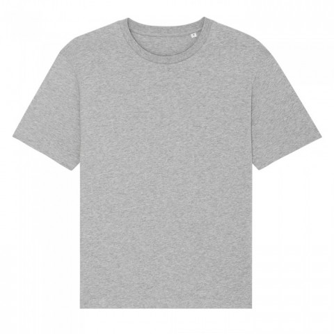 Szary t-shirt unisex z bawełny organicznej z logo firmy Fuser Stanley Stella