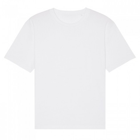 Biały t-shirt unisex z bawełny organicznej z logo firmy Fuser Stanley Stella