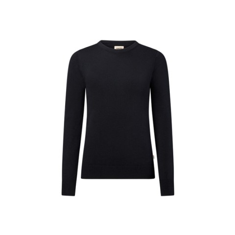 Czarny Sweter damski z wełny merino 146