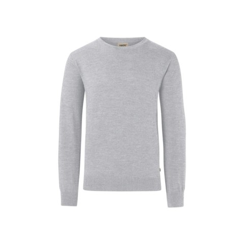 Szary Sweter z wełny merino 156