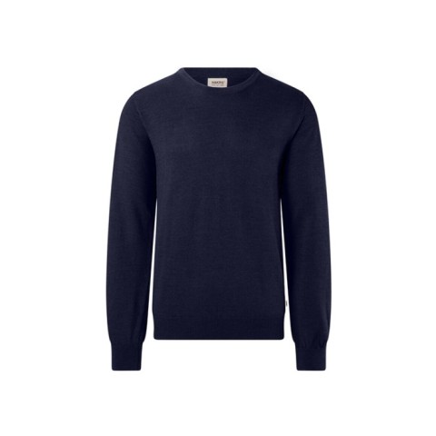 Granatowy Sweter z wełny merino 156