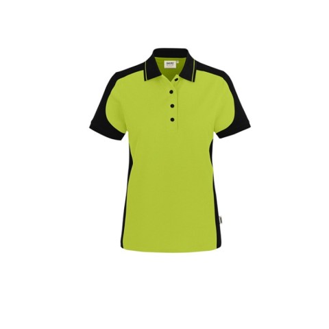 Jasnozielona Damska koszulka polo kontrastowa MIKRALINAR® ECO 339