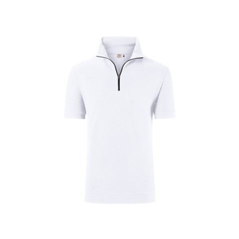 Biała Koszulka unisex rozpinana Piqué MIKRALINAR® ECO 534