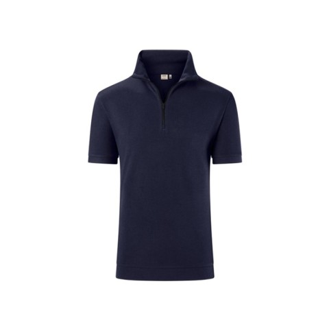 Granatowa Koszulka unisex rozpinana Piqué MIKRALINAR® ECO 534