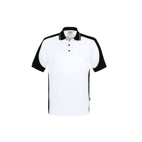 Biała Koszulka polo unisex kontrastowa MIKRALINAR® ECO 539