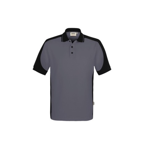 Szara Koszulka polo unisex kontrastowa MIKRALINAR® ECO 539