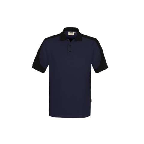 Granatowa Koszulka polo unisex kontrastowa MIKRALINAR® ECO 539