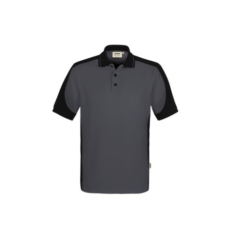 Ciemnoszara Koszulka polo unisex kontrastowa MIKRALINAR® ECO 539