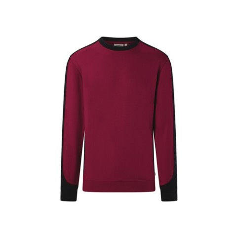 Bordowa Bluza unisex Kontrastowa MIKRALINAR® ECO 549