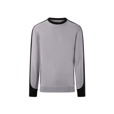 Jasnoszara Bluza unisex Kontrastowa MIKRALINAR® ECO 549