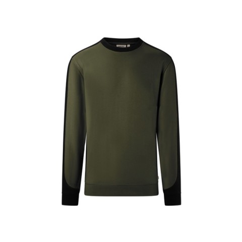 Oliwkowa Bluza unisex Kontrastowa MIKRALINAR® ECO 549