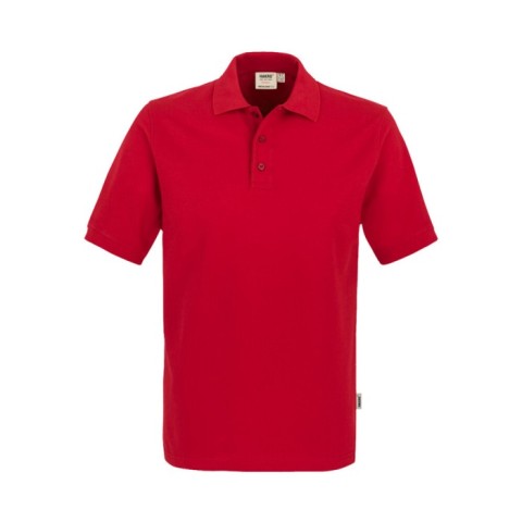 Koszulka polo czerwona unisex z grubej bawełny MIKRALINAR ECO GRS Hakro 569