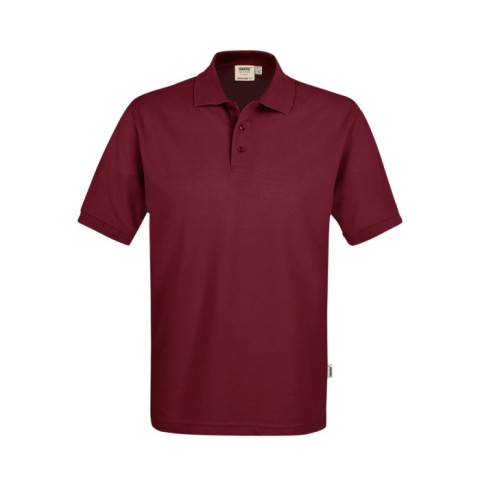 Koszulka polo bordowa unisex z grubej bawełny MIKRALINAR ECO GRS Hakro 569