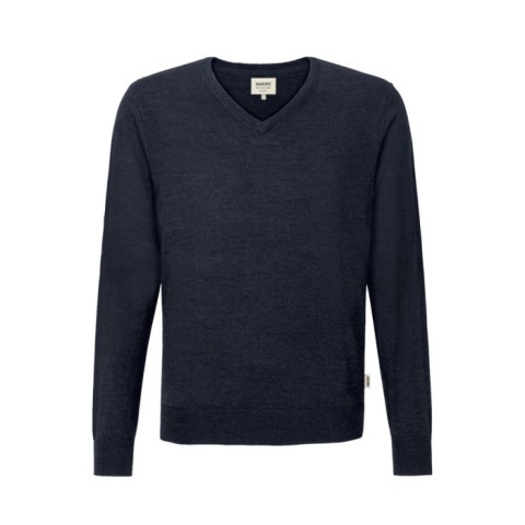 Ink Blue - Pullover unisex w serek merino 144