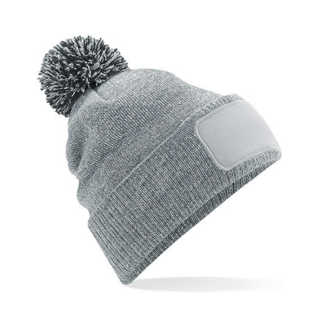 Heather Grey - Czapka zimowa Snowstar® z łatką