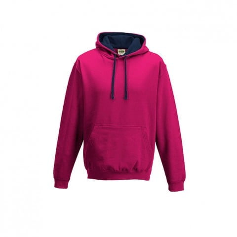 Hot Pink/French Navy - Bluza z kapturem Varsity Hoodie