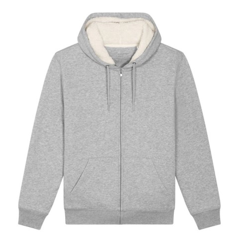 Heather Grey - Bluza z kapturem Hygger Sherpa