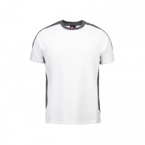 Biała koszulka sportowa z własnym nadrukiem zespołu ID Identity 0302