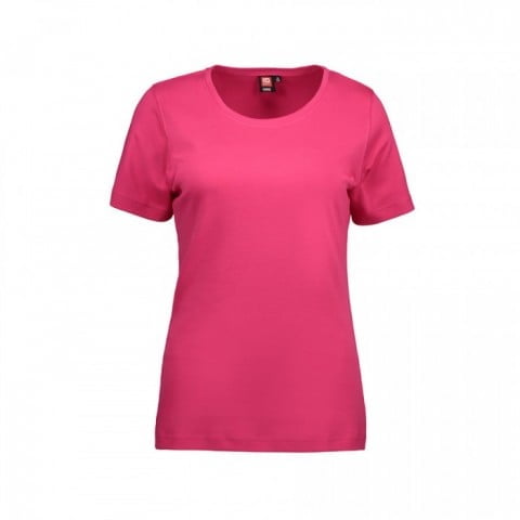 Różowy damski T-shirt z firmowym haftem ID Identity 0508