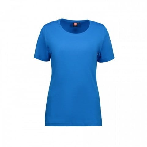 Niebieski damski T-shirt z firmowym haftem ID Identity 0508
