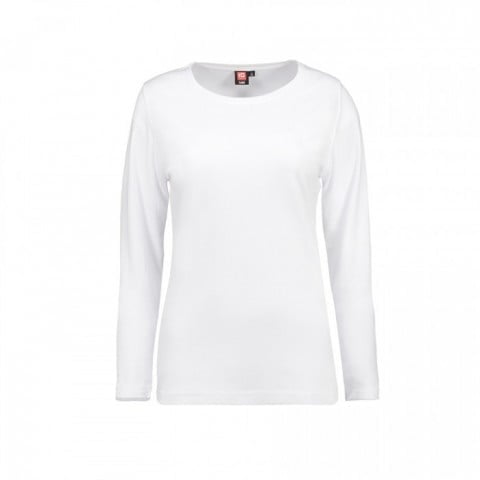 Damski biały longsleeve z interlocku ID Identity 0509