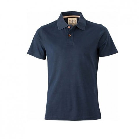 Navy - Herren Poloshirt Vintage