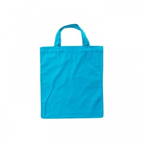 Light Blue - Cotton bag, short handles