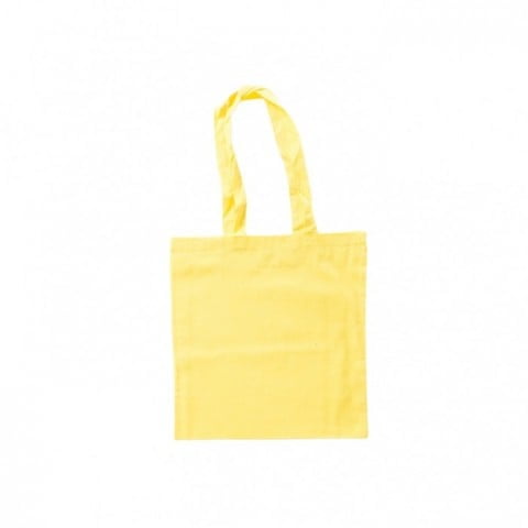 Light Yellow - Cotton bag, long handles