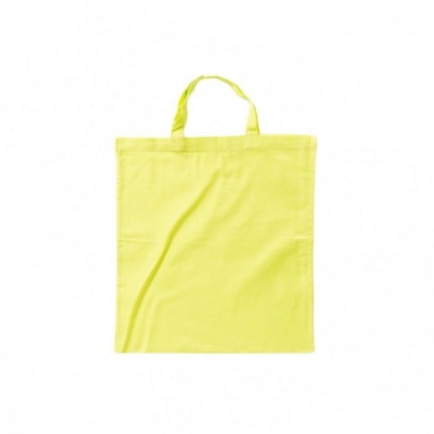 Lime Green - Cotton bag, short handles