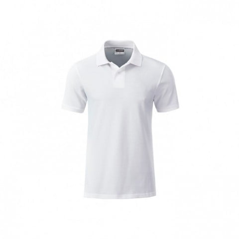 White - Męska koszulka polo Basic