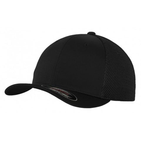 czarna czapka flexfit z haftem