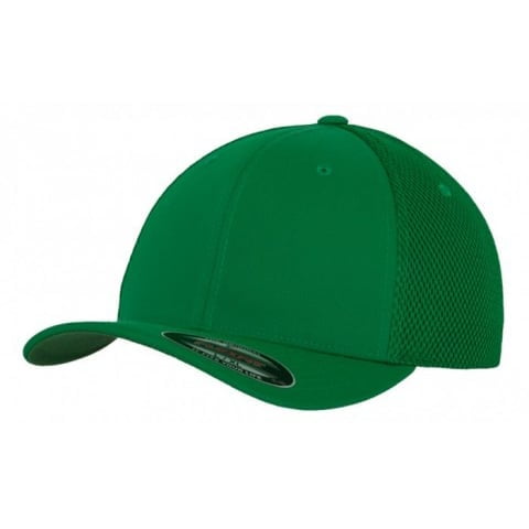 zielona czapka flexfit z haftem