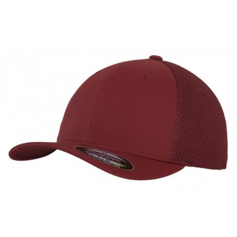maroon czapka flexfit z haftem