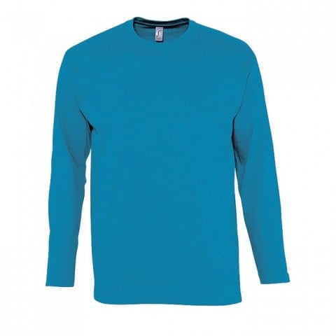 Niebieski t-shirt męski z długim rękawem Men's Longsleeve Monarch Sol's 11420