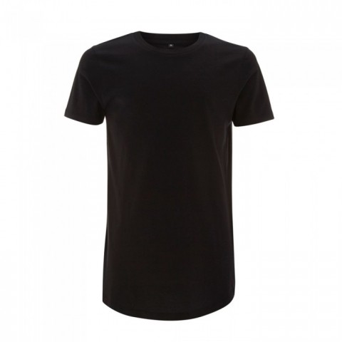 BL - Black - Męski Długi T-shirt N07
