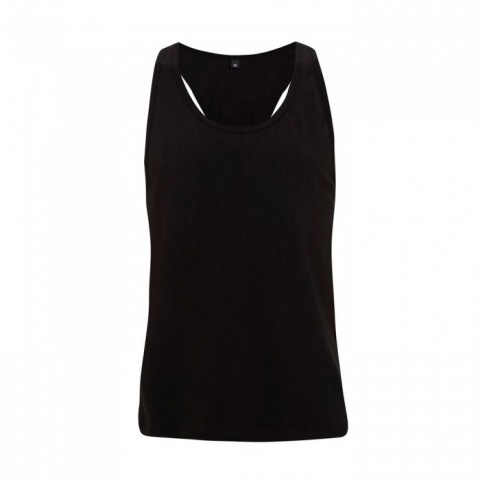 BL - Black - Męski Tank Top Racerback Jersey N08