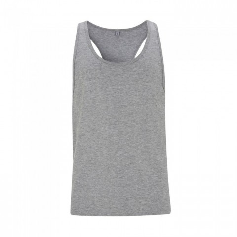 MGY - Melange Grey - Męski Tank Top Racerback Jersey N08