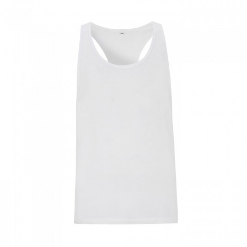 WH - White - Męski Tank Top Racerback Jersey N08