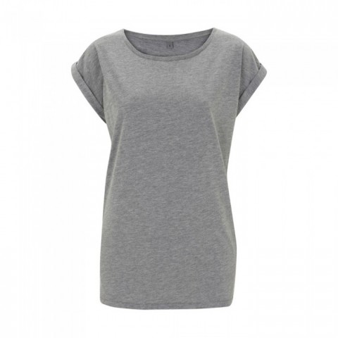 MGY - Melange Grey - Damski Tencel Blend Oversized T-shirt N20