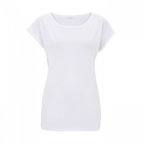 WH - White - Damski Tencel Blend Oversized T-shirt N20
