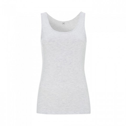 MWH - Melange White - Damski Tank Top Klasyczny Jersey N27