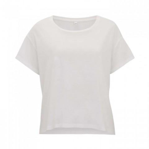 Damski biały luźny t-shirt Continental N46