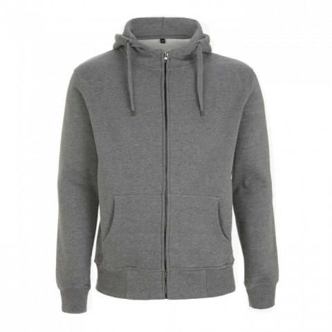 DH - Dark Heather - Męska Bluza z Zamkiem high neck N52Z