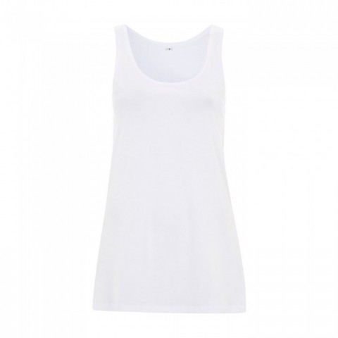 WH - White - Damska Tank Top Tunic Jersey N93