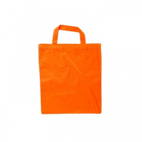 Orange - Cotton bag, short handles