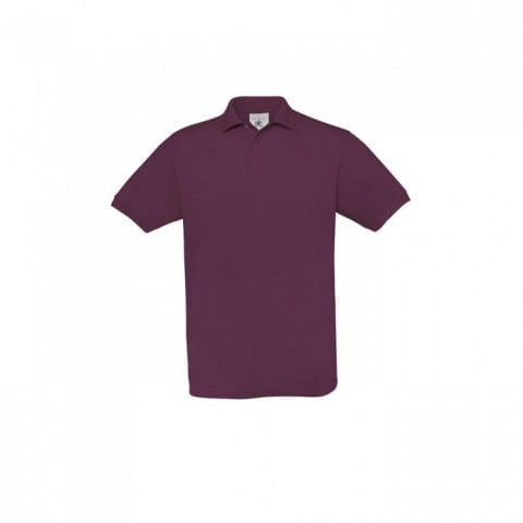 Burgundy - Męska koszulka polo Safran
