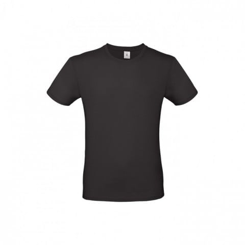 Męska czarna koszulka B&C #E150