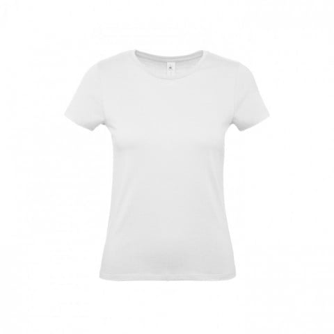 Biały damski t-shirt z własnym drukiem lub haftem B&C TW02T #E150